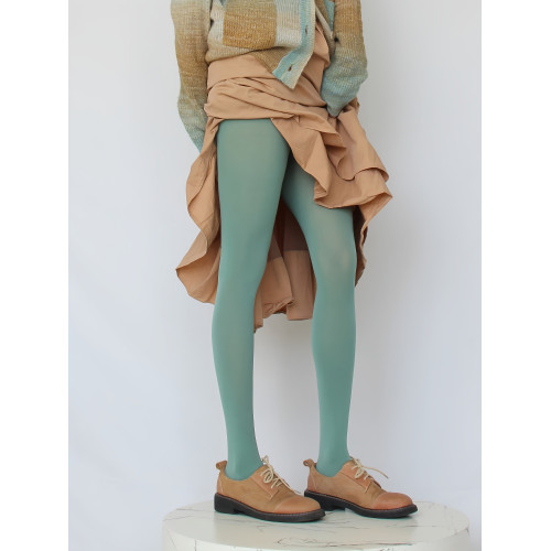 蘋果綠色春秋薄款連褲襪艾草綠色高彈啞光天鵞絨打底襪彩色絲襪女 蘋果綠色春秋薄款連褲襪艾草綠色高彈啞光天鵞絨打底襪彩色絲襪女