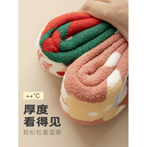 加厚羊羔絨毛襪子女地板襪超厚毛絨睡眠暖腳地板襪防滑秋冬季睡覺 加厚羊羔絨毛襪子女地板襪超厚毛絨睡眠暖腳地板襪防滑秋冬季睡覺