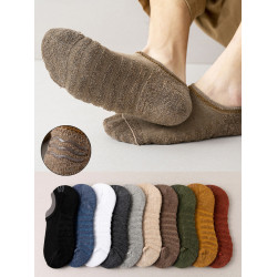毛巾底船襪男女襪子運動秋冬加厚淺口隱形短襪矽膠防滑不掉跟棉襪