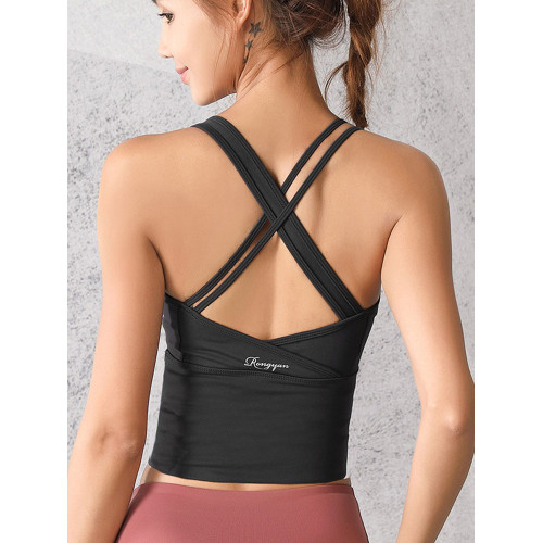 運動內衣女防震聚攏可外穿瑜珈服上衣美背背心長款健身文胸套裝 運動內衣女防震聚攏可外穿瑜珈服上衣美背背心長款健身文胸套裝
