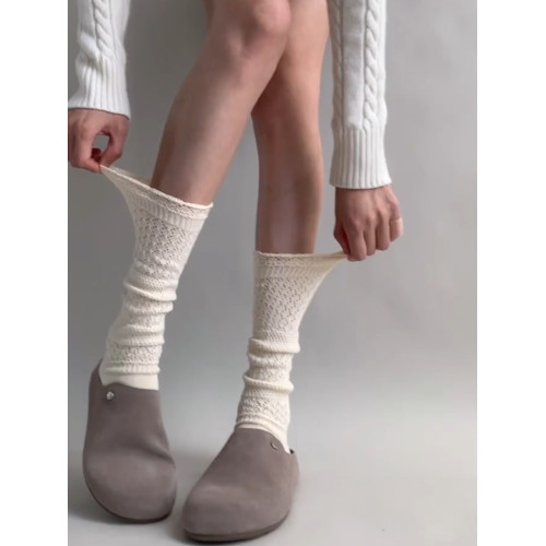 針織鏤空襪簡直仙極了!仙女感拉滿~襪子女中長筒堆堆襪日系高級 針織鏤空襪簡直仙極了!仙女感拉滿~襪子女中長筒堆堆襪日系高級