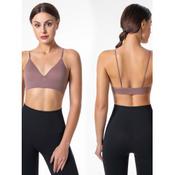 花色折釦JM1108歐美深V三角杯無痕文胸細肩帶打底胸罩瑜珈內衣女