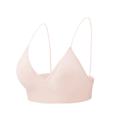 花色折釦JM1108歐美深V三角杯無痕文胸細肩帶打底胸罩瑜珈內衣女 花色折釦JM1108歐美深V三角杯無痕文胸細肩帶打底胸罩瑜珈內衣女