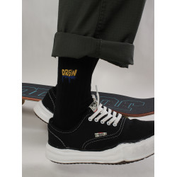 三雙裝潮牌街頭citywalk長襪子男女日系工裝塗鴉刺綉棉質潮襪男士