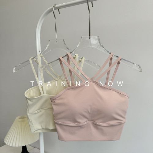 運動內衣女夏季一體式瑜珈健身文胸性感交叉美背外穿跑步訓練背心 運動內衣女夏季一體式瑜珈健身文胸性感交叉美背外穿跑步訓練背心