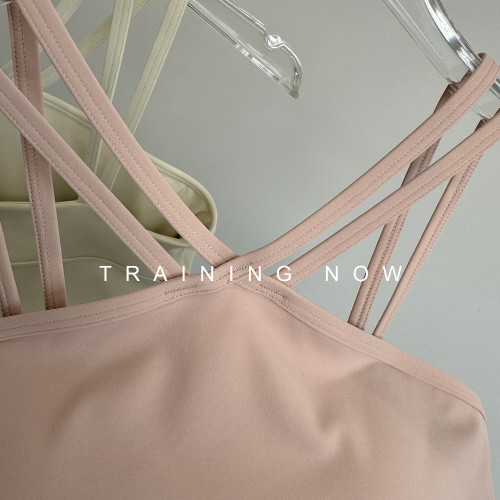 運動內衣女夏季一體式瑜珈健身文胸性感交叉美背外穿跑步訓練背心 運動內衣女夏季一體式瑜珈健身文胸性感交叉美背外穿跑步訓練背心