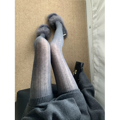 miu風薄款微透灰色連褲襪子女粗細條紋顯瘦透視直腳跟外穿打底襪 miu風薄款微透灰色連褲襪子女粗細條紋顯瘦透視直腳跟外穿打底襪