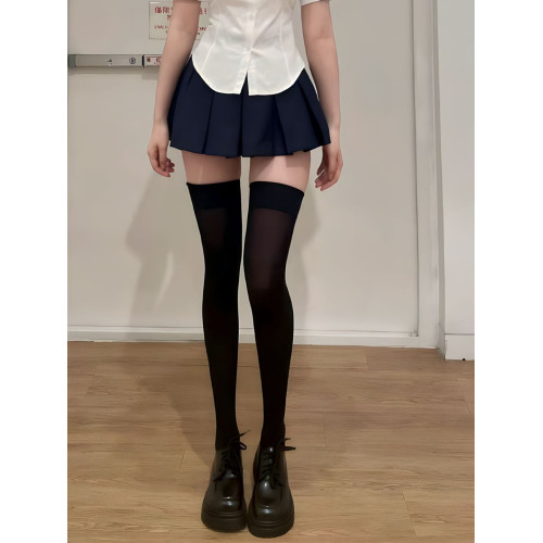 網紅純欲高筒襪加長款大腿襪白絲JK過膝襪女日系甜美長筒襪子秋春 網紅純欲高筒襪加長款大腿襪白絲JK過膝襪女日系甜美長筒襪子秋春