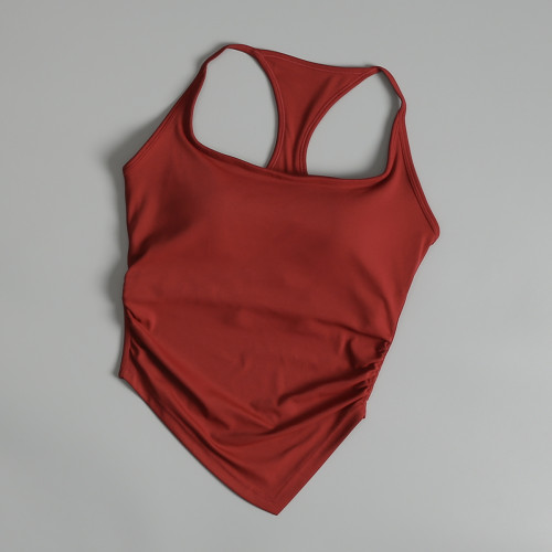 一體式運動背心女秋固定杯跑步工字美背防震聚攏褶皺健身文胸外穿 一體式運動背心女秋固定杯跑步工字美背防震聚攏褶皺健身文胸外穿