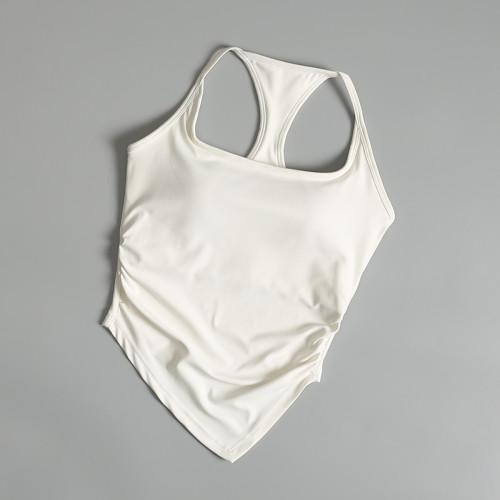 一體式運動背心女秋固定杯跑步工字美背防震聚攏褶皺健身文胸外穿 一體式運動背心女秋固定杯跑步工字美背防震聚攏褶皺健身文胸外穿