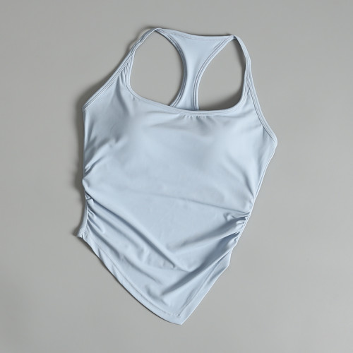 一體式運動背心女秋固定杯跑步工字美背防震聚攏褶皺健身文胸外穿 一體式運動背心女秋固定杯跑步工字美背防震聚攏褶皺健身文胸外穿