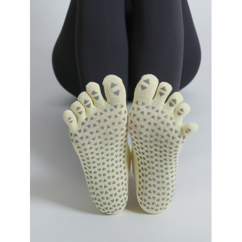 交叉系帶瑜珈襪子防滑專業女五指襪純棉防滑襪普拉提健身訓練襪 交叉系帶瑜珈襪子防滑專業女五指襪純棉防滑襪普拉提健身訓練襪