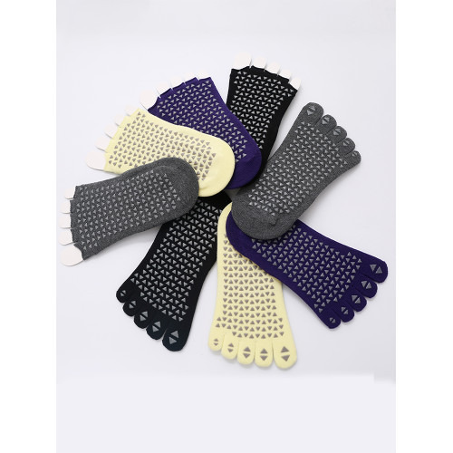 交叉系帶瑜珈襪子防滑專業女五指襪純棉防滑襪普拉提健身訓練襪 交叉系帶瑜珈襪子防滑專業女五指襪純棉防滑襪普拉提健身訓練襪