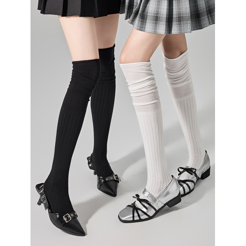 美拉德過膝堆堆襪子女棕色復古搭配長靴子辣妹長筒襪高筒靴襪顯瘦 美拉德過膝堆堆襪子女棕色復古搭配長靴子辣妹長筒襪高筒靴襪顯瘦