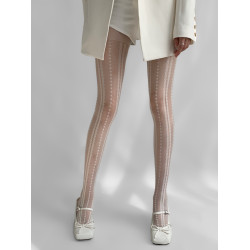 夜間教習室提花黑色絲襪女春秋竪條紋性感黑絲防勾絲打底襪子白絲