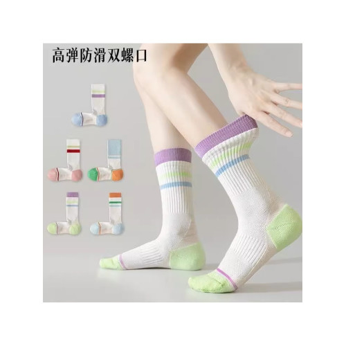 IuIu yogo瑜珈襪子女中筒專業跑步健身減震防滑運動跳繩襪 IuIu yogo瑜珈襪子女中筒專業跑步健身減震防滑運動跳繩襪