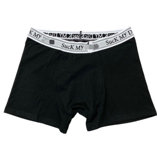 Thug Club惡搞標語字母織帶外露搭內褲趣味小衆平角內褲男女同款