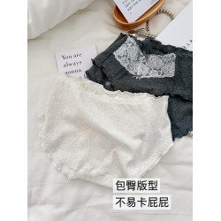 巴洛克純欲純棉內褲女生7A抗菌加長襠木耳邊蕾絲女士三角褲衩2025