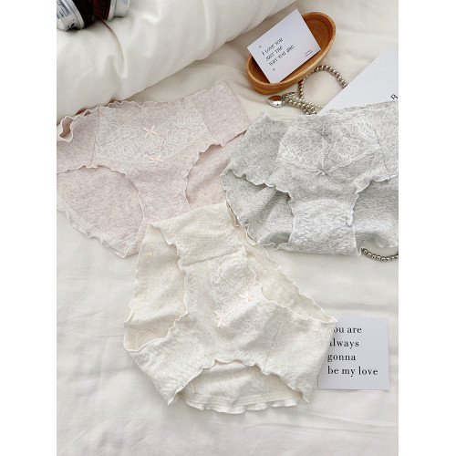 巴洛克純欲純棉內褲女生7A抗菌加長襠木耳邊蕾絲女士三角褲衩2025 巴洛克純欲純棉內褲女生7A抗菌加長襠木耳邊蕾絲女士三角褲衩2025