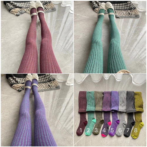 小香風秀款打底褲襪韓國東大門混色寬條連褲襪棉質彩色潮襪瘦腿襪 小香風秀款打底褲襪韓國東大門混色寬條連褲襪棉質彩色潮襪瘦腿襪