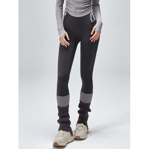 秋冬新款瑜珈襪套長筒保暖撞色運動小腿襪顯瘦普拉提訓練堆堆襪酷 秋冬新款瑜珈襪套長筒保暖撞色運動小腿襪顯瘦普拉提訓練堆堆襪酷