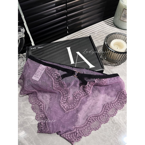 「LA」Miso·啞火紫調|欲焰系列*性感純欲約會網紗蕾絲邊女內褲 「LA」Miso·啞火紫調|欲焰系列*性感純欲約會網紗蕾絲邊女內褲
