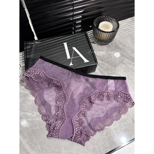 「LA」Miso·啞火紫調|欲焰系列*性感純欲約會網紗蕾絲邊女內褲 「LA」Miso·啞火紫調|欲焰系列*性感純欲約會網紗蕾絲邊女內褲