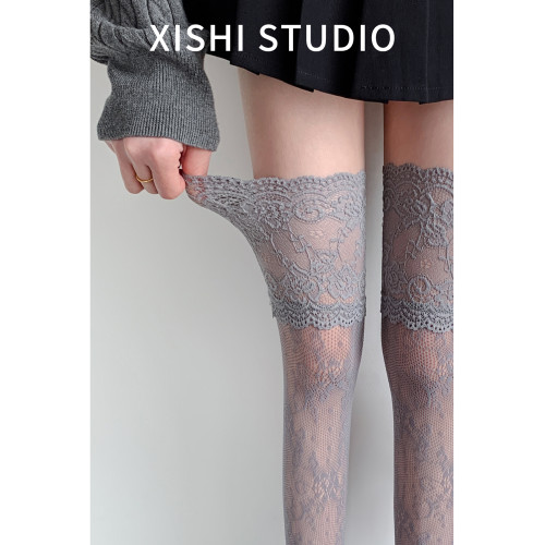 被問爆的美拉德咖~法式花邊蕾絲過膝襪女配靴子咖啡色大腿長筒襪 被問爆的美拉德咖~法式花邊蕾絲過膝襪女配靴子咖啡色大腿長筒襪