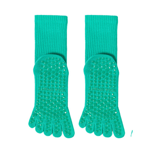 彩色五指瑜珈襪子防滑專業女普拉提運動健身跑步高中筒壓力防滑襪 彩色五指瑜珈襪子防滑專業女普拉提運動健身跑步高中筒壓力防滑襪