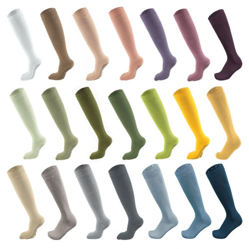 秋冬新品長襪防滑瑜珈襪子女中高筒普拉提運動健身純棉點膠小腿襪 秋冬新品長襪防滑瑜珈襪子女中高筒普拉提運動健身純棉點膠小腿襪