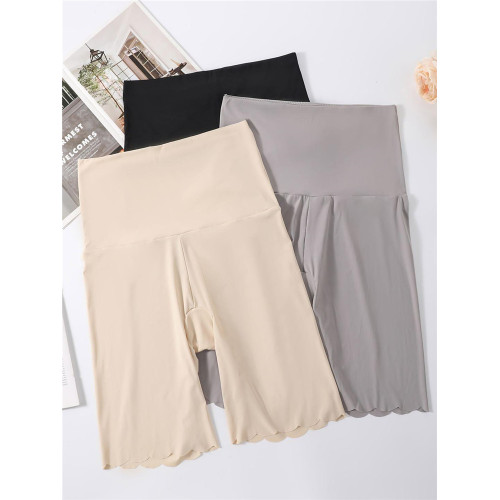 夏季薄款大碼280斤冰絲收腹安全褲不卷邊防磨腿高腰打底褲防走光 夏季薄款大碼280斤冰絲收腹安全褲不卷邊防磨腿高腰打底褲防走光