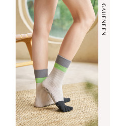 格甯五指瑜珈襪薄款防滑專業女夏季長筒舞蹈普拉提襪子地板長棉襪