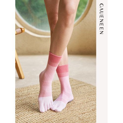 格甯五指瑜珈襪薄款防滑專業女夏季長筒舞蹈普拉提襪子地板長棉襪 格甯五指瑜珈襪薄款防滑專業女夏季長筒舞蹈普拉提襪子地板長棉襪