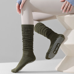 堆堆瑜珈襪子防滑專業女秋冬地板襪成人長筒瑜珈防滑襪普拉提襪子