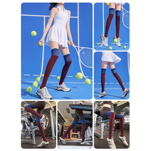 過膝襪壓力瘦腿長筒襪女款跑步跳繩羽毛球襪爬山瑜珈劃船健身網球 過膝襪壓力瘦腿長筒襪女款跑步跳繩羽毛球襪爬山瑜珈劃船健身網球