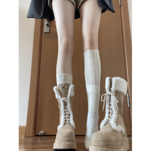 白色蕾絲襪套女襪子配長靴秋冬堆堆襪jk腿套長筒襪配長筒靴小腿襪 白色蕾絲襪套女襪子配長靴秋冬堆堆襪jk腿套長筒襪配長筒靴小腿襪