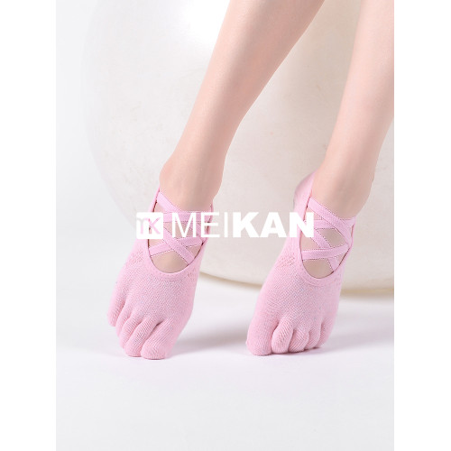 MEIKAN美看瑜珈襪子五指襪棉綁帶防滑襪地板襪專業普拉提襪分趾襪 MEIKAN美看瑜珈襪子五指襪棉綁帶防滑襪地板襪專業普拉提襪分趾襪