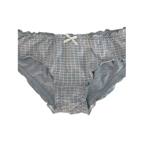 4條格子純棉內褲女低腰簡約荷葉邊女士日系簡約透氣少女生三角褲 4條格子純棉內褲女低腰簡約荷葉邊女士日系簡約透氣少女生三角褲