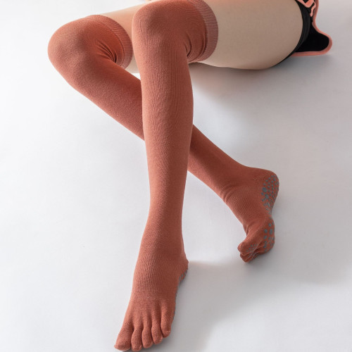 長筒瑜珈襪子防滑專業女五指襪普拉提襪子地板襪過膝瑜珈防滑襪 長筒瑜珈襪子防滑專業女五指襪普拉提襪子地板襪過膝瑜珈防滑襪