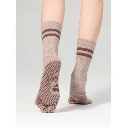 SIXHYS專業防滑普拉提襪瑜珈襪子女中筒系列五指分趾室內健身舞蹈