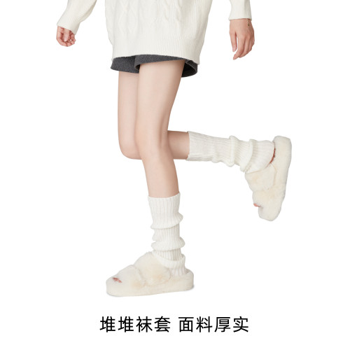 日系JK純色針織腿套女顯瘦春秋少女時髦辣妹風小腿襪套搭配堆堆襪 日系JK純色針織腿套女顯瘦春秋少女時髦辣妹風小腿襪套搭配堆堆襪