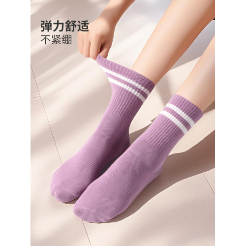 瑜珈襪子女防滑中筒春秋季女透氣室內運動健身普拉提地板襪子初學 瑜珈襪子女防滑中筒春秋季女透氣室內運動健身普拉提地板襪子初學