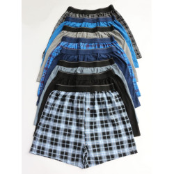 3條裝男士純棉內褲寬松平角褲前開口阿羅褲四角家居短褲大碼