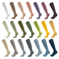 新品多色中筒防滑小腿襪及膝不掉跟腳底矽膠點膠普拉提襪瑜珈襪