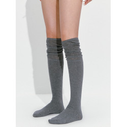 miu系過膝襪堆堆襪女瑜珈普拉提專業訓練灰色運動健身長筒襪秋季