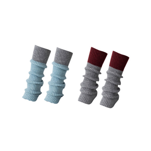 十七家瑜珈襪套針織拼色堆堆襪秋冬保暖搭配撞色小腿襪 十七家瑜珈襪套針織拼色堆堆襪秋冬保暖搭配撞色小腿襪