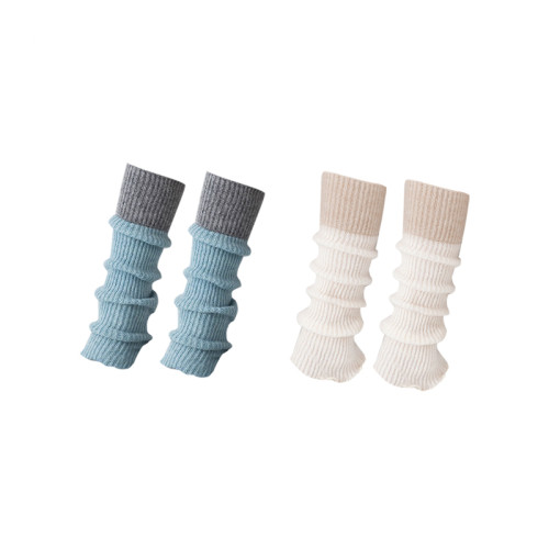 十七家瑜珈襪套針織拼色堆堆襪秋冬保暖搭配撞色小腿襪 十七家瑜珈襪套針織拼色堆堆襪秋冬保暖搭配撞色小腿襪