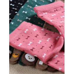 內田女款五指襪女日系純棉卡通中筒可愛腳趾分開襪子溫暖透氣防臭