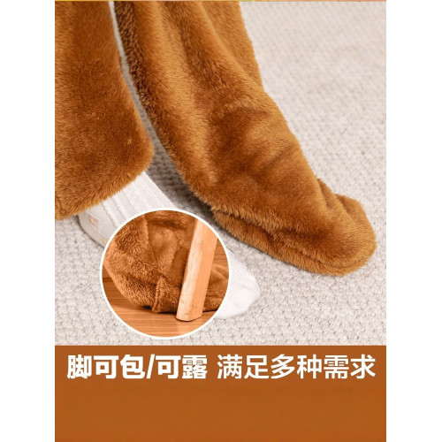 冬天加絨珊瑚絨可露趾足腳踝保暖套護腿套老寒腿老人護膝膝蓋腳套 冬天加絨珊瑚絨可露趾足腳踝保暖套護腿套老寒腿老人護膝膝蓋腳套