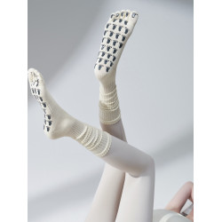 2025新款中筒堆堆瑜珈襪子防滑專業女夏五指襪普拉提專用室內運動